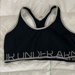 Under Armour Black and Gray Sports Bra